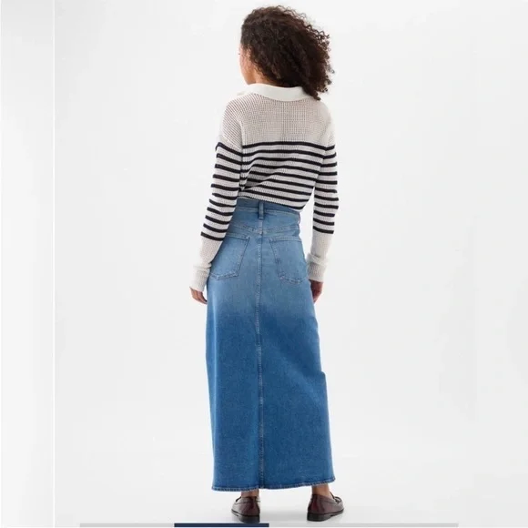 NWT! GAP Denim Maxi Skirt - 30 TALL / 10 TALL 🩷 #711766 - Picture 9 of 15